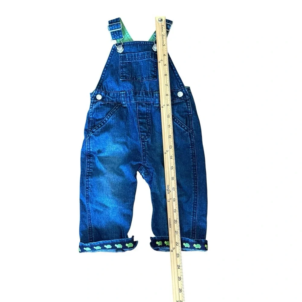 Gymboree Tiny Turtle Denim Bib Overalls 2008‎ Baby Boy 6-12 Months